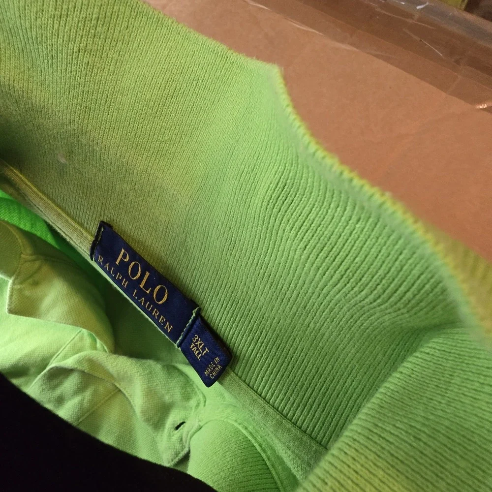 Ralph Lauren RL Lobster Polo Shirt Custom Fit Mens 3XLT Green Preppy‎ Nautical